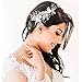 SWEETV Handmade Wedding Hair Clip Barrette Comb,Rhinestone Floral Bridal Wedding Hair Accessories for Brides Silver