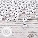 Quefe 1500pcs Letter Beads, 4 x 7mm Sorted Alphabet Beads Kit White Acrylic Vowel Letter Beads for Jewelry Making Bracelets Necklaces and Key Chains