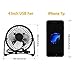 USB Mini Desktop Fan - Table Small Fan Portable Adjustable Compatible with Computer,Laptops Power Banks Fans Quiet Cooling for Office and Home 4 Inch Black