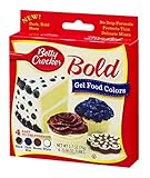 Betty Crocker Gel Food Colors Bold Black, Dark Blue, Brown, White - 4 CT