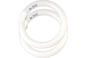 CHKADAWA FCL30/30K Circular Fluorescent Light Bulbs T9 9 inch 30 Watts, Round FCL30EX-L 27K Circline Light Bulb FC9T9/KB 30W 830 3000K, 32030 WW Warm White, G10q 4 Pin Base, 2 Pack