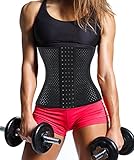 Gotoly Waist Trainer Corset for Weight Loss Sport Workout Tummy Fat Burner (M Fits 28.3-31.4 inch Waistline, Black)