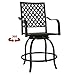 Patio Swivel Chairs Set of 2, Swivel Dining Chairs, Bar Height Chairs with Arms and Seat Cushions