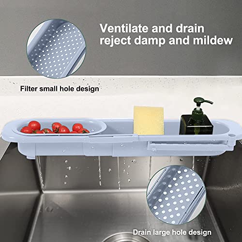 Telescopic Sink Holder, Expandable Kitchen Sink Organizer Rack Sponge
