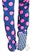 Footed Pajamas Navy Pink Polka Kids Hoodie Chenille