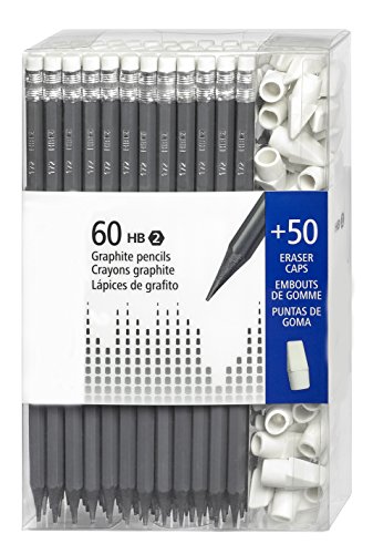 Graphite pencils #2 hb sharpened, with eraser tops pack…