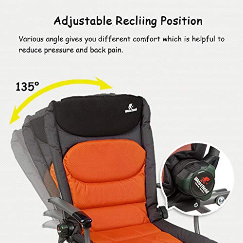 ZAQI Angelstühle campingstühle Angeln Stühle mit Rucksack, große verstellbare Klapp Outdoor Camping Hocker mit… – Bild 6