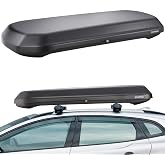 INNO ROOF Box 320 Matte Black 9cu ft, Cargo Box, Roof Rack, Roof Box, Hard Shell, Low Profile, Cargo Box, Dual‑Side Opening with Locks, Made in Japan, Compatible with Aero &amp; Square Bars