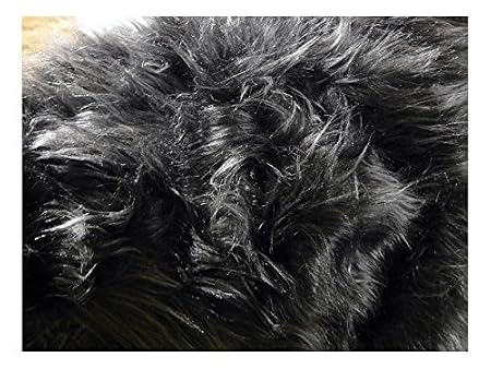 Fabrics City Mouse Grey Teddy Long Hair Fur Fabric Faux Fur