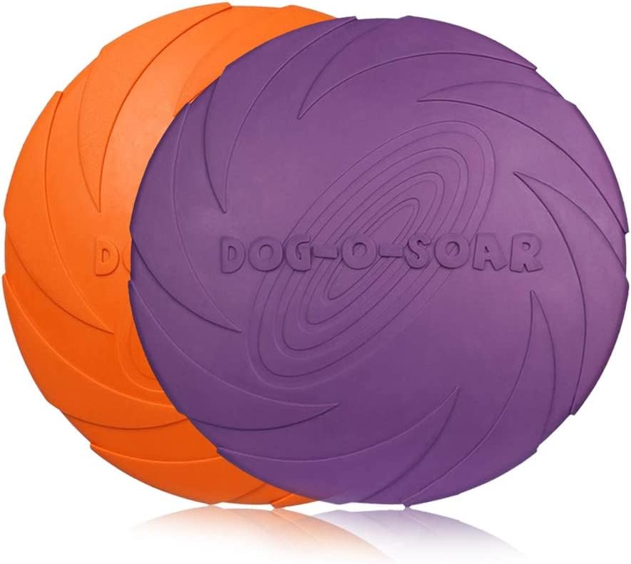 PETCUTE Dog Frisbee Dog flying Disc interactive Toy for dog Dogs Training frisbee 2 Pieces ø 20 cm