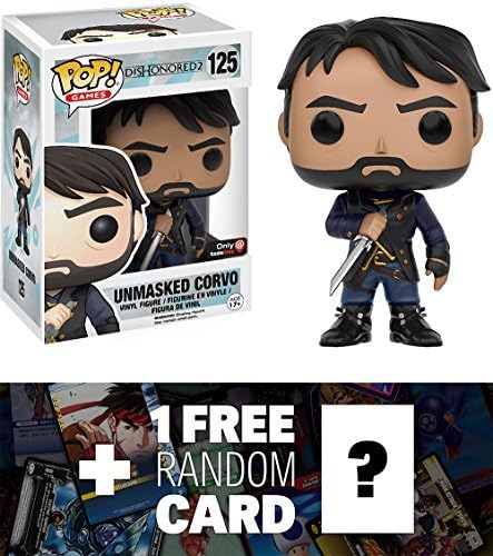Unmasked Corvo (GameStop Exclusive): Funko POP! x Dishonored 2 Vinyl Figure + 1 FREE Video Games Themed Trading Card Bundle (114097)
