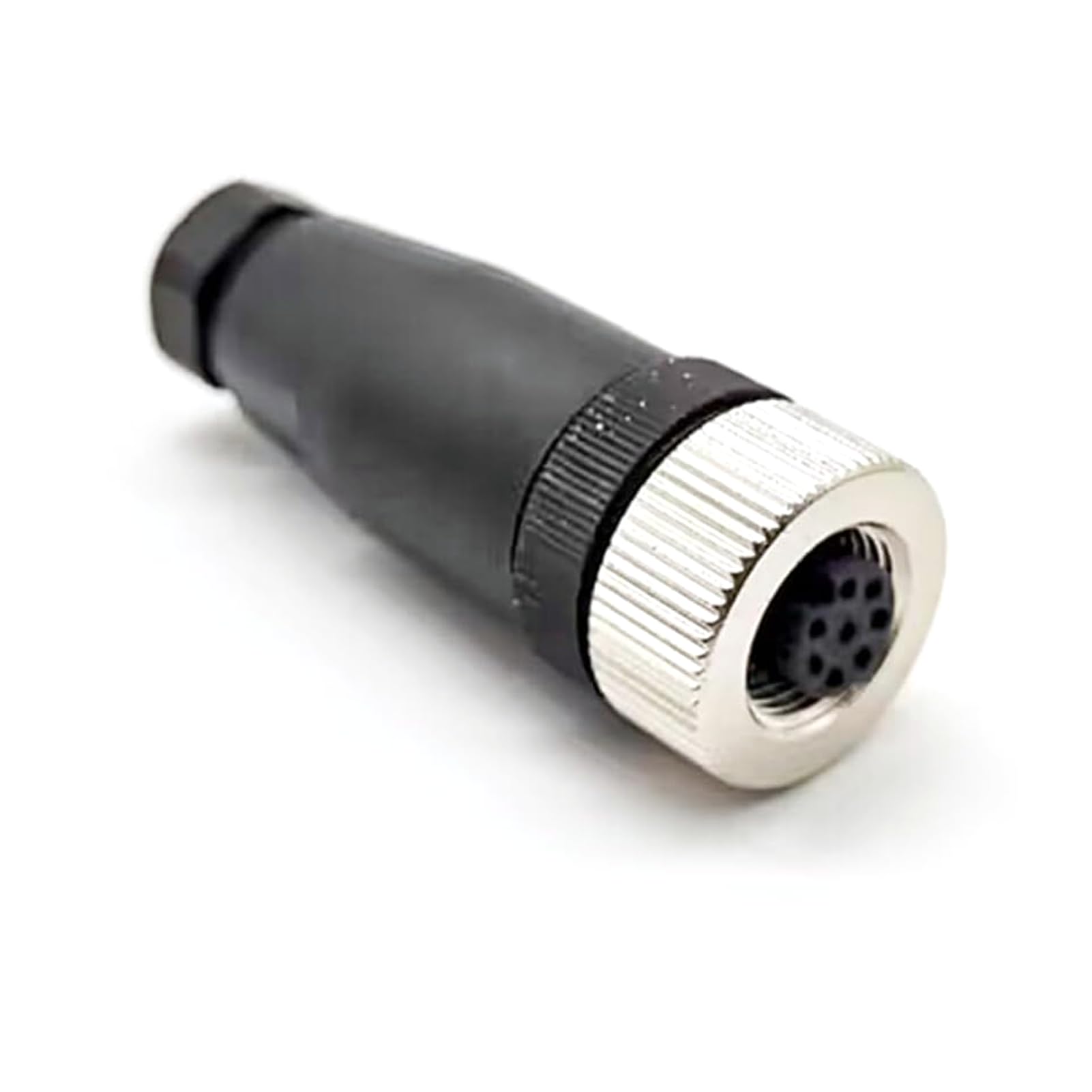 Elecbee M12 8-Pin Connector Plug, 12 mm Sensor Cable Connector A-Code Thread Lock M12 Aviation Plug Round Connector IP67 Waterproof Unshielded Industrial Round Connector for Outdoor Use (Female)