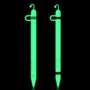 ZALU Silicone Case Set Sleeve Skin Pocket Cover Accessories Compatible for Apple Pencil, Soft Grip Pouch with Charging Cap Holder and Protective Nib Cover (Night Glow)