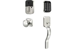 Yale Assure Lock 2 Key-Free Touchscreen with Wi-Fi and Ridgefield Handle in Satin Nickel