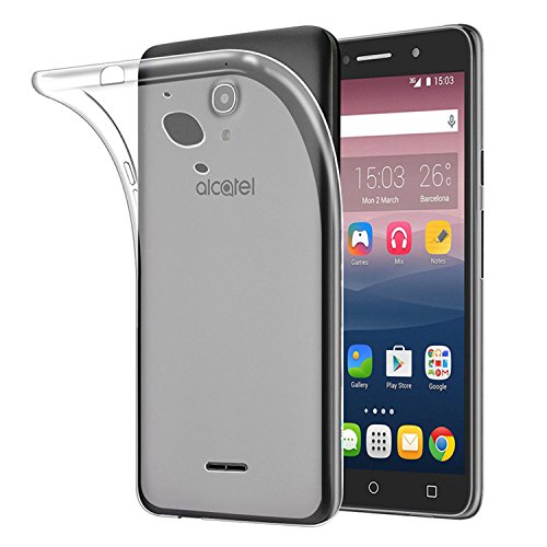 Tektide Alcatel Pixi 4 6 inch 4G LTE Case, [Invisible Armor] Transluscent, Anti Slip Matte Finish, Drop Protection TPU Rubber Bumper Case/Back Cover