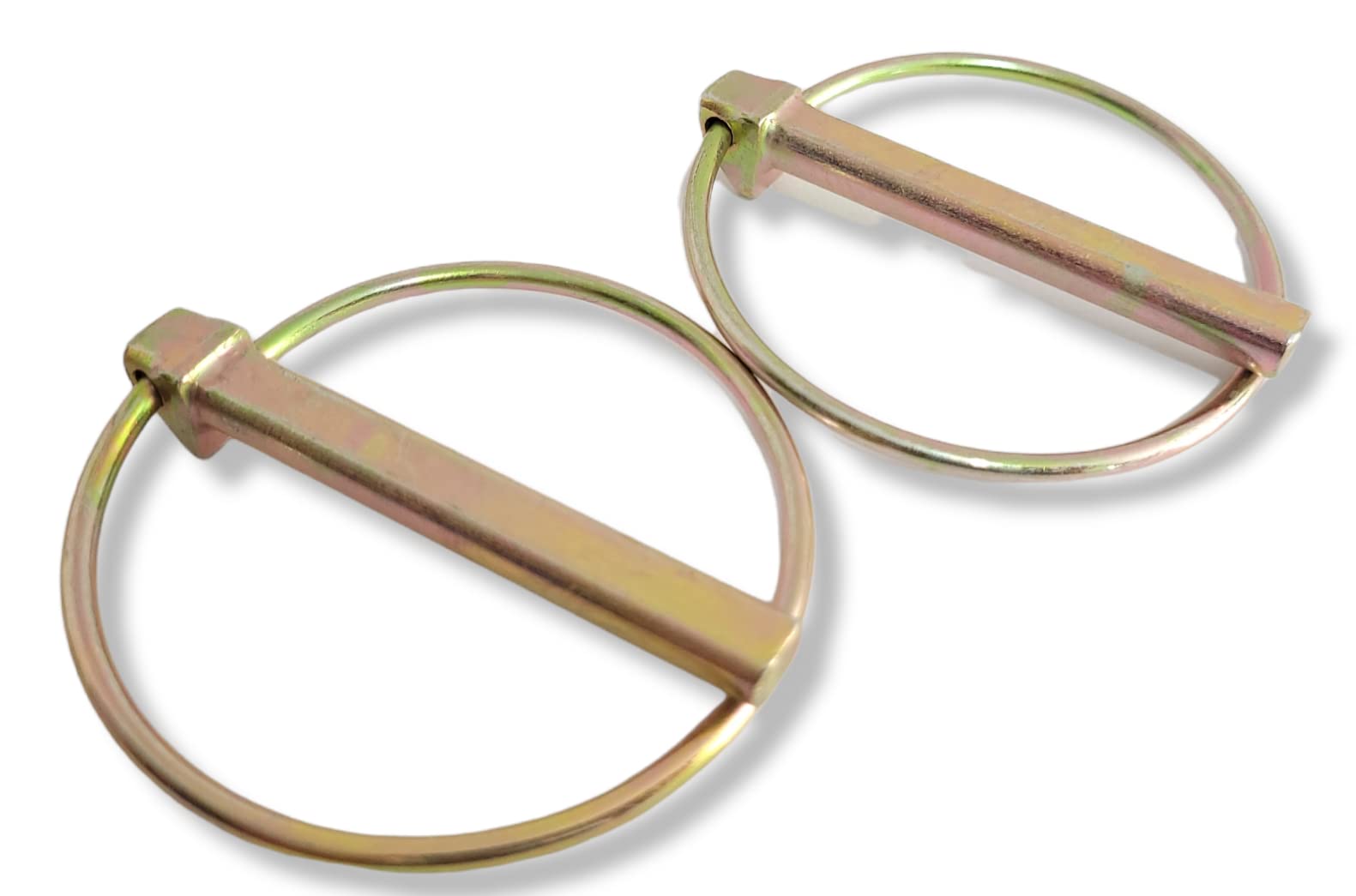 Steel Linch Pin with Ring (Pack of 2) - Trailer Pins Assortment Kit for Boat Trailer Tractor Trolley Horsebox - DIY KING (8mm x 40mm)