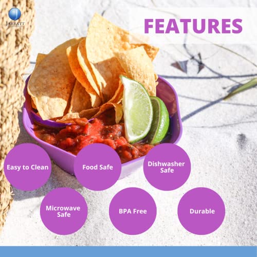 Jarratt Industries Double Dipper Snack and Serving Bowls, Divided Bowls