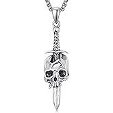 Palpitate Sword Pendant Necklace 925 Sterling Silver Sword Pendant Gothic Jewelry Gift for Men Women