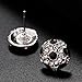 Lux Accessories Kids Girls Black Soccer Futbol F·tbol Pave And Enamel Ball Stud Earrings