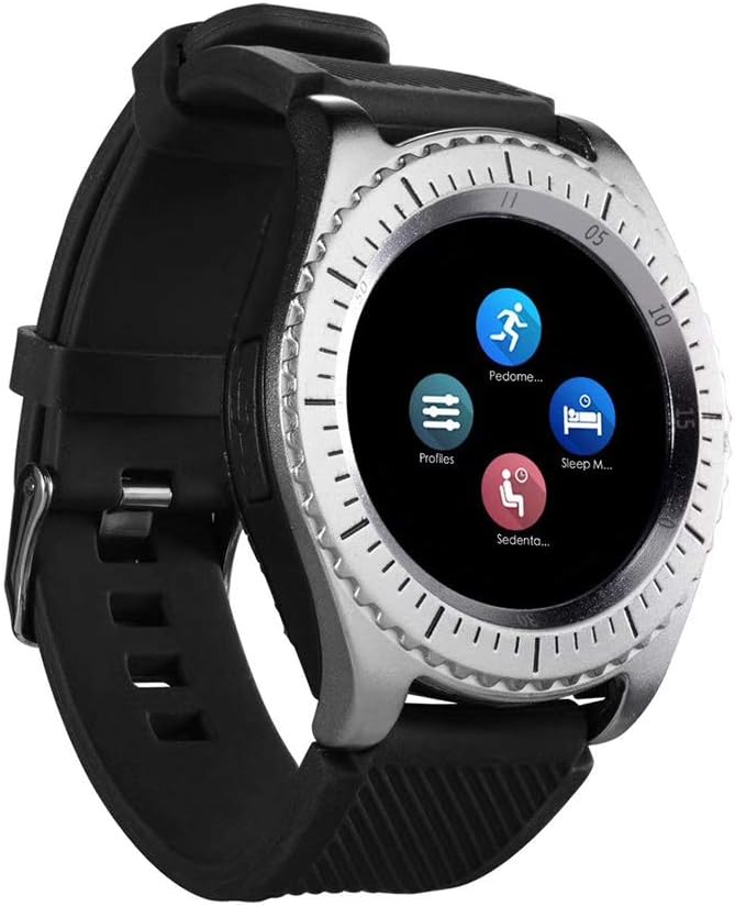 haixclvyE Y3 Touch Screen SmartWatch,Support Micro-SIM Card Bluetooth 3.0 Pedometer HD Camera,Sleep Monitor Smart Bracelet Watch Silver