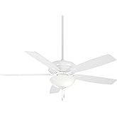 MINKA-AIRE F552L-WH Watt 60 Inch LED Energy Star Rated Ceiling Fan with DC Motor and 4 Speed Pull Chain in White Finish