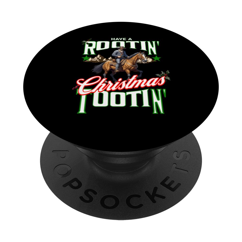 Western Have a Rootin Tootin Christmas Horse PopSockets Swappable PopGrip