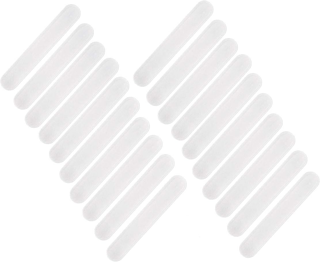 SCSpecial 20 Pieces Disposable Cap Liner Moisture Wicking Sweatband Visor Hat Adhesive Sweat Absorbing Strips Prevent Hyperhidrosis Sweat Stains White