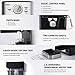 Espresso Machines 15 Bar Fast Heating Coffee Machine with Milk Frother Wand for Espresso, Cappuccino, Latte and Mocha, 1.5L Removable Water Tank, Double Temperature Control System, Sliver, 1350W