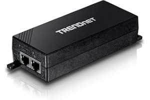 TRENDnet Gigabit Power Over Ethernet Plus Injector, PoE+ (30W) Power Network Distances Up to 100M (328 ft.), Metal Housing, B
