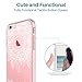 MASCHERI For iPhone 6 Plus / 6S Plus Case, [Zen Series] Scratch Resistant [White Henna Mandala Floral Lace Design] TPU Bumper Clear Back Panel Hybrid Case Cover for Apple iPhone 6 Plus / 6S Plus - Clear