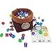 Third Die Dice Bag - Handcrafted, Reversible Drawstring Bag That Stands Open On The Table And Closes Tight - Soft Microfiber With Cool Celtic Knot Medallion - Rich Brown and Hide Brown