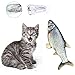 ASVEL Realistic Plush Simulation Electric Doll Dancing Fish, Funny Interactive Pets Chew Bite Supplies for Cat/Kitty/Kitten Fish Flop Cat Toy Catnip Toys - Perfect for Biting, Chewing and Kicking (A)