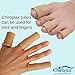 Chiroplax Toe Tubes Sleeves Protectors Cushions Fabric & Gel Lining Separator Tubing Finger, Bunion, Hammer Toe, Callus, Corn, Blister (5 Pack, Size Large)