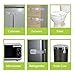MorTime Adjustable Child Safety Locks Latches Straps to Baby Proof Cabinets, Drawers, Appliances, Toilet Seat, Fridge, Oven | 3M adhesive - no tools or drilling | 6 pack White