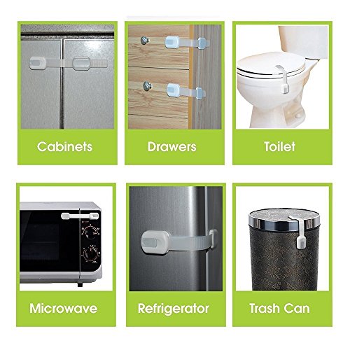 MorTime Adjustable Child Safety Locks Latches Straps to Baby Proof