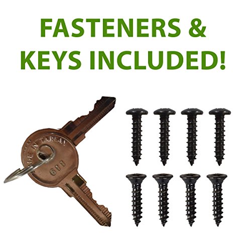 Black Nylon Polymer Keystone X2 External One Sided Gate Latch | No External Access | Keyed Alike | KLX2-P1-BK-KA - Thumbnail 2