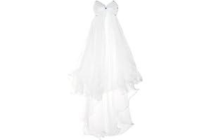 SLENYUBRIDAL Girl's Two Layers Tulle First Communion Veils with Tiara Crown for Wedding Prom Party