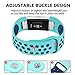 POY For Fitbit Charge 2 Bands, Adjustable Breathable Replacement Sport Bands with Air Holes for Fitbit Charge 2, Small Teal/Blue