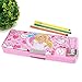 Aisa Colorful Cartoon Character Pencil Case Beautiful BB Pincess Pattern Multifunctional Pencil Box for Student (Color Pink) Special Gift for Children/kids