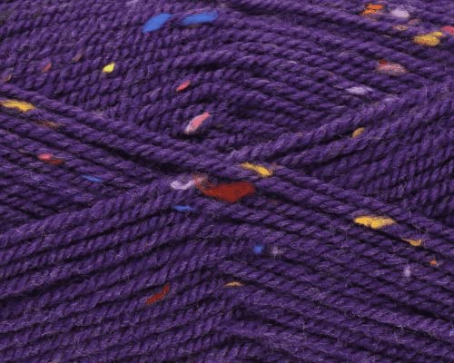 King Cole Big Value Tweed DK Yarn - 100g Ball - Premium Acrylic Wool for Knitting & Crochet - Double Knit (3654 Regal)