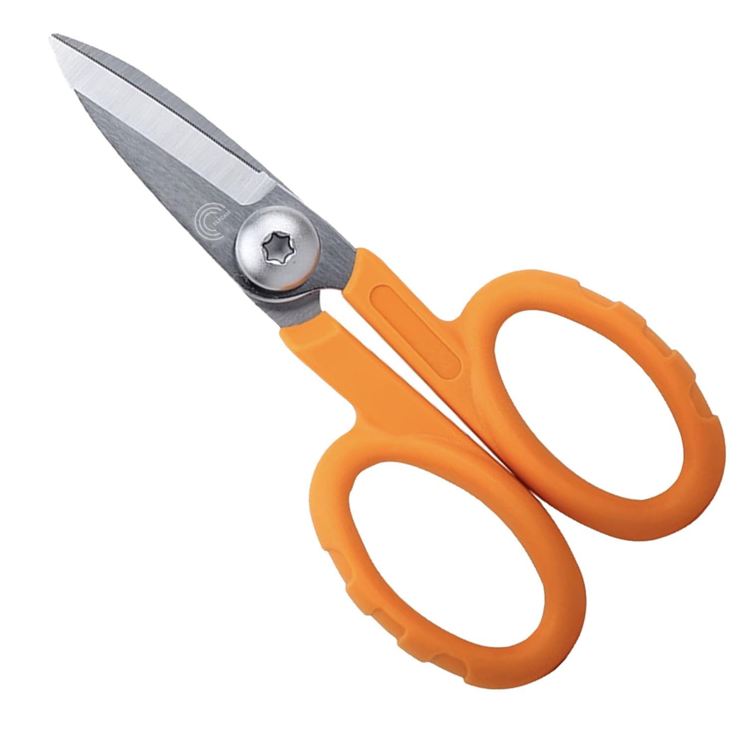 GTC-COM Kevlar Fibre Optic Scissors, Silver/Black/Orange, Alloy Steel, Classic, Ambidextrous, High Carbon Molybdenum and Vanadium Steel Blade, Ideal for Fiber Optics