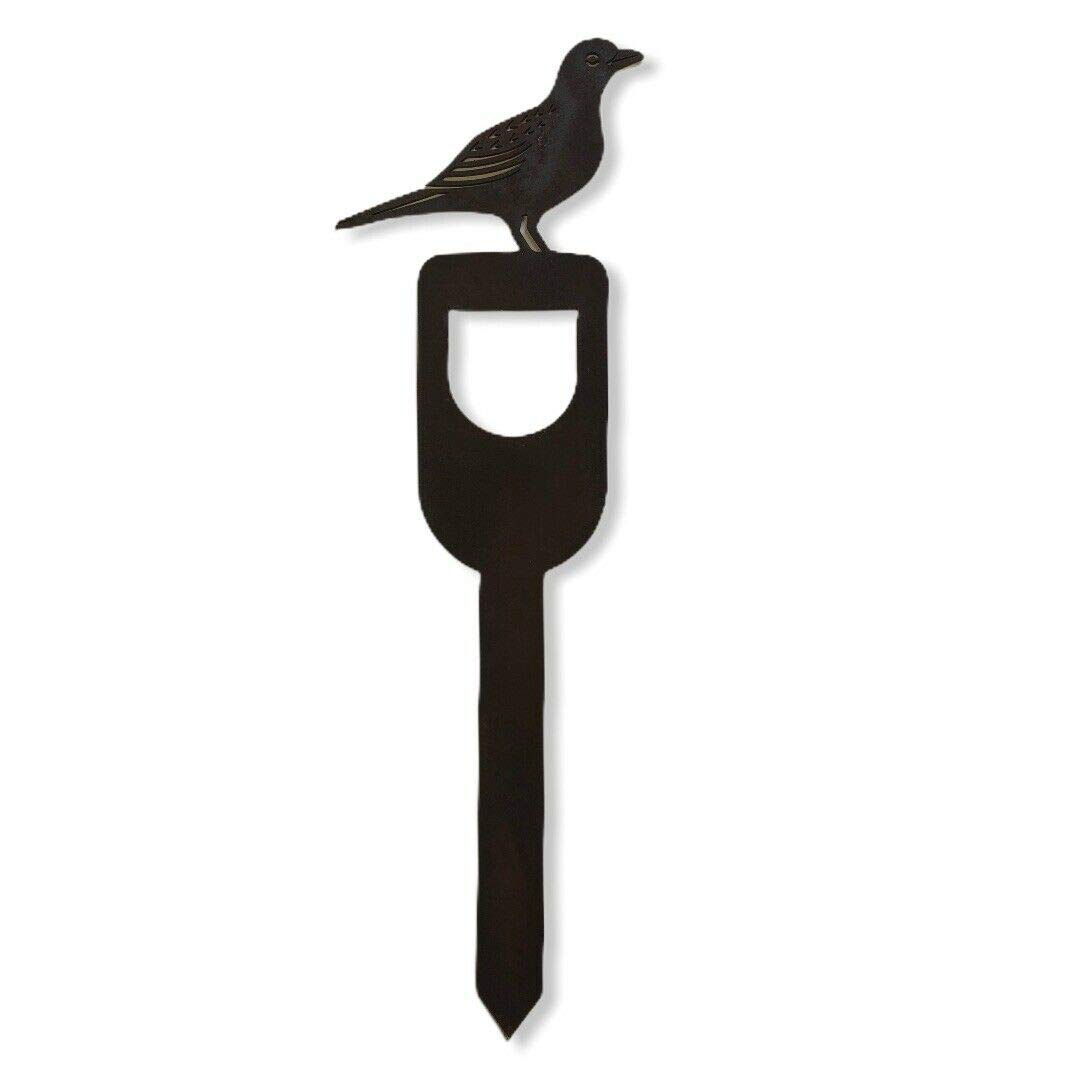 rwnorfolk Rusty Metal Blackbird Spade Decoration, Garden Bird Ornament, Feature, Sign, Unique Gift, Bird Lover Present, Art, Pot Accessories
