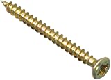 ForgeFix Multi-Purpose Single Thread Screws 3.5x50mm Zinc Yellow 200 Box