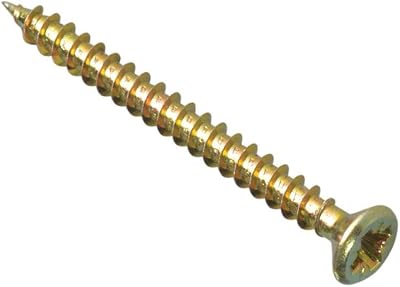 ForgeFix Multi-Purpose Single Thread Screws 3.5x50mm Zinc Yellow 200 Box