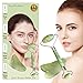 SEGMINISMART Jade Roller Massager for Face Anti Aging Gua Sha Scraping Massage Tool Set Therapy 100% Natural Jade Facial Roller Anti Wrinkle and Skin Rejuvenate