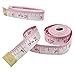 MZD8391 2Pack 79 inch Body Measuring Ruler Sewing Tailor Tape Measure Soft Flexible (Pink) (50 Inch)