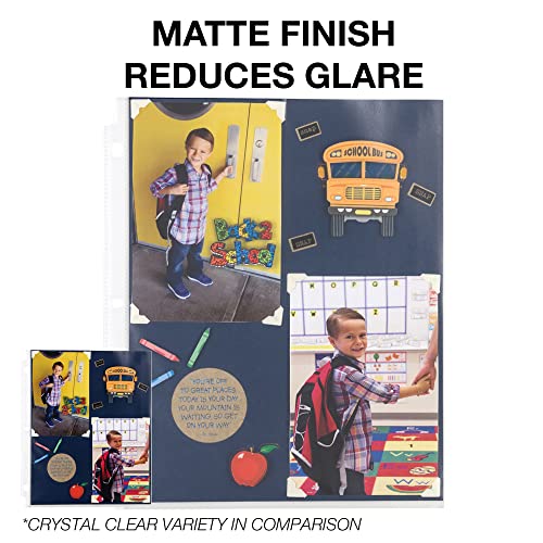 Samsill Recycled Sheet Protectors, 8.5x11 Inch Page Protectors for 3