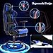 Executive, Swivel, Leather Racing Style, High-Back Gaming Office Chair with Lumbar Support and Headrest.