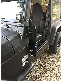 Espejos laterales de bisagra para Jeep Wrangler sin puertas (1976 a 2017) JK TJ CJ YJ