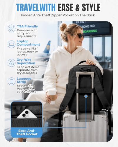 BJLFS Vacuum Backpack with Pump Hand Luggage 40x30x20 Ryanair Wizzair Vueling Backpack Travel Cabin Airplane 40x30x20 Waterproof Travel Bag